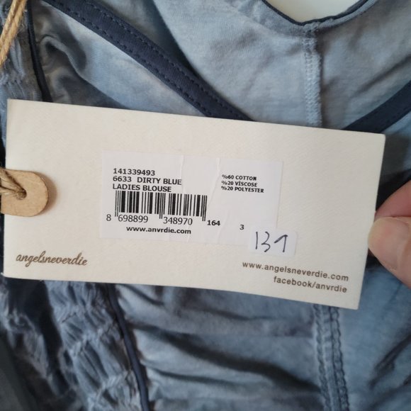 NWT Angel's Never Die Blue Top - Picture 3 of 7